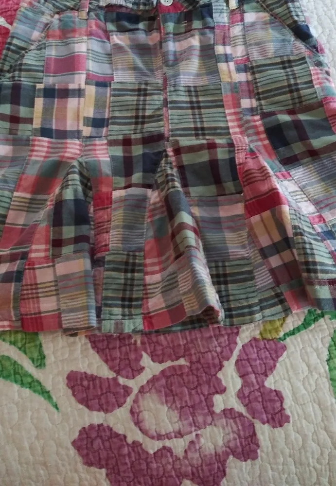 COPY - Catch My I Size 5 Pleated Plaid Skirt with belt